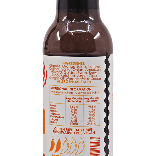 Jibbas Hot Sauce Chipotle BBQ 148ml ChilliBOM Hot Sauce Store Hot Sauce Club Australia Chilli Sauce Subscription Club Gifts SHU Scoville