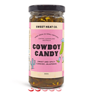 Sweet Heat Co. Cowboy Candy 300g ChilliBOM Hot Sauce Store Hot Sauce Club Australia Chilli Sauce Subscription Club Gifts SHU Scoville