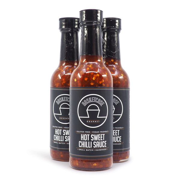 Basketcase Gourmet Hot Sweet Chilli Sauce 250ml ChilliBOM Hot Sauce Store Hot Sauce Club Australia Chilli Sauce Subscription Club Gifts SHU Scoville group