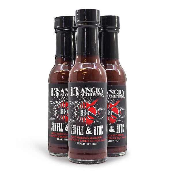 13 Angry Scorpions Jekyll & Hyde Hot Sauce 150ml ChilliBOM Hot Sauce Club Australia Chilli Subscription Gifts SHU Scoville group