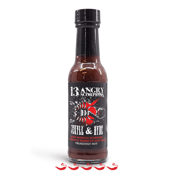 13 Angry Scorpions Jekyll & Hyde Hot Sauce 150ml ChilliBOM Hot Sauce Club Australia Chilli Subscription Gifts SHU Scoville