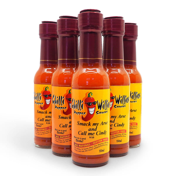 Chilli Willies Smack my Arse and Call me Cindy Hot Sauce 150ml group2 ChilliBOM Hot Sauce Club Australia Chilli Subscription Gifts SHU Scoville