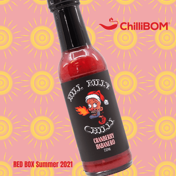 Hill Billy Chilli Cranberry Habanero ChilliBOM Red Box Summer 2021 Hot Sauce Subscription