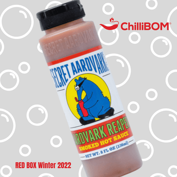 ChilliBOM Red Box Winter 2022 Secret Aardvark Reaper Smoked Hot Sauce