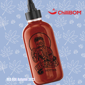 ChilliBOM Red Box Autumn 2023 Sir Racha Hotter Hot Sauce sriracha