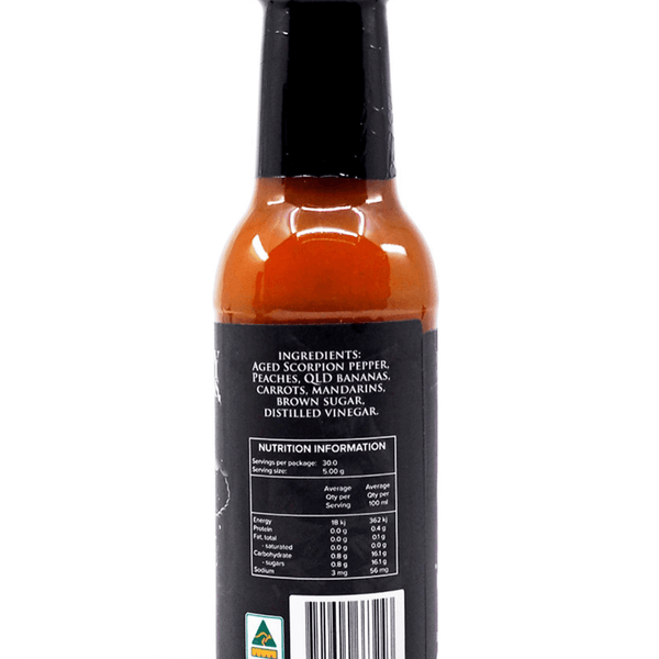 13 Angry Scorpions Killshot Hot Sauce 150ml ChilliBOM Hot Sauce Store Hot Sauce Club Australia Chilli Sauce Subscription Club Gifts SHU Scoville nutrition