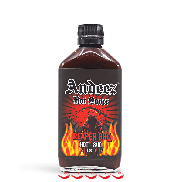 Andeez Hot Sauce Reaper BBQ 200ml ChilliBOM Hot Sauce Store Hot Sauce Club Australia Chilli Sauce Subscription Club Gifts SHU Scoville