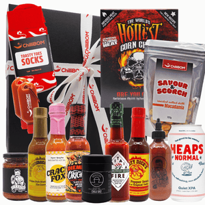 ChilliBOM gourmet hamper hot sauce gift set gift pack Australia for him for her hot sauce chilli pepper sauce