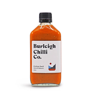 Burleigh Chilli Co Cyclone Swell Hot Sauce 200ml ChilliBOM Hot Sauce Store Hot Sauce Club Australia Chilli Sauce Subscription Club Gifts SHU Scoville