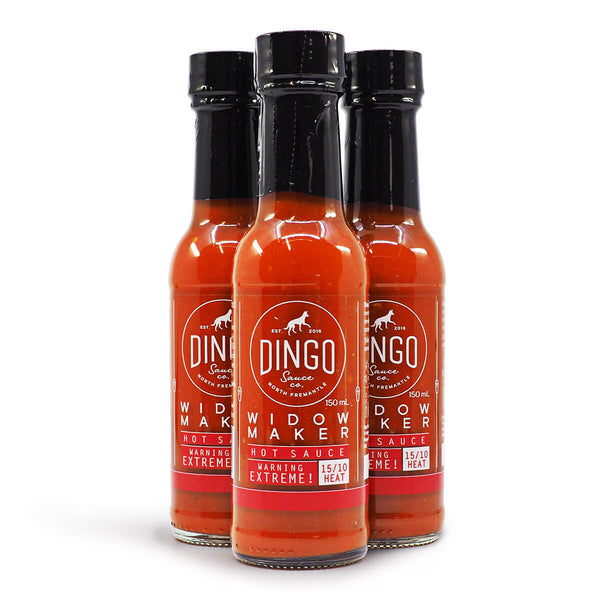 Dingo Sauce Co. Widow Maker Hot Sauce 150ml ChilliBOM Hot Sauce Store Hot Sauce Club Australia Chilli Sauce Subscription Club Gifts SHU Scoville hot ones group