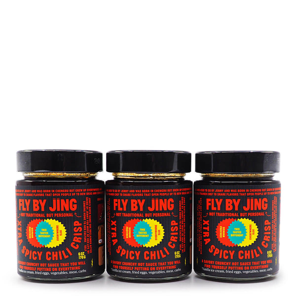 Fly By Jing Xtra Spicy Chilli Crisp 170g ChilliBOM Hot Sauce Store Hot Sauce Club Australia Chilli Sauce Subscription Club Gifts SHU Scoville group