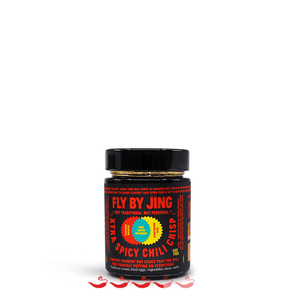 Fly By Jing Xtra Spicy Chilli Crisp 170g ChilliBOM Hot Sauce Store Hot Sauce Club Australia Chilli Sauce Subscription Club Gifts SHU Scoville