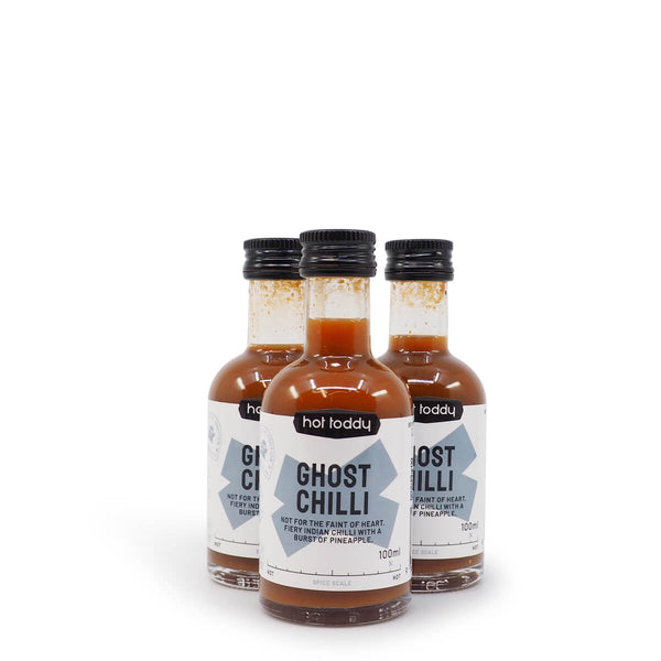 Hot Toddy Ghost Chilli Hot Sauce 100ml ChilliBOM Hot Sauce Store Hot Sauce Club Australia Chilli Sauce Subscription Club Gifts SHU Scoville group