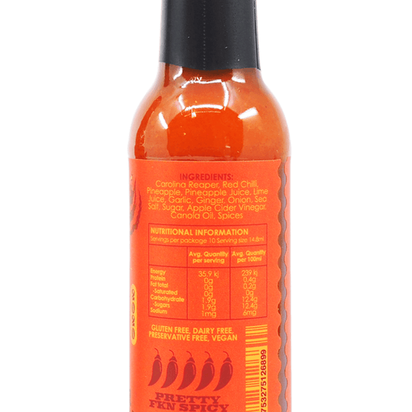 Jibbas Hot Sauce Reaper Pineapple 148ml ChilliBOM Hot Sauce Store Hot Sauce Club Australia Chilli Sauce Subscription Club Gifts SHU Scoville