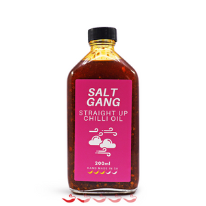 Salt Gang Straight Up Chilli Oil 200ml ChilliBOM Hot Sauce Store Hot Sauce Club Australia Chilli Sauce Subscription Club Gifts SHU Scoville