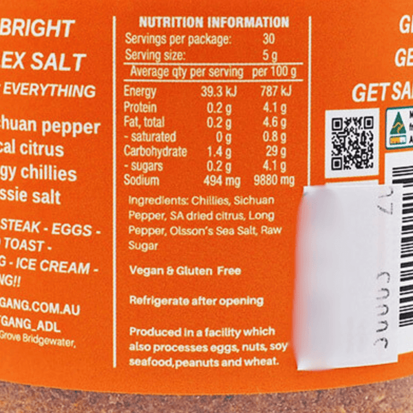 Salt Gang Sichuan Mala Salt 150g ChilliBOM Hot Sauce Store Hot Sauce Club Australia Chilli Sauce Subscription Club Gifts SHU Scoville nutrition