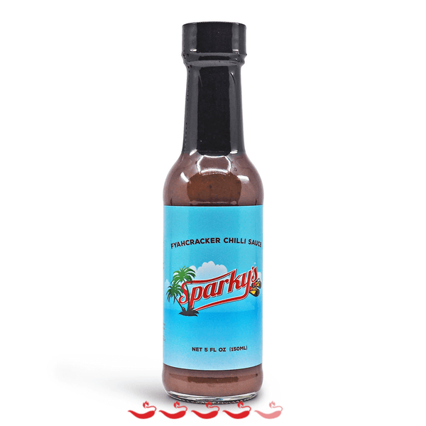 Sparky's Fyahcracker Chilli Sauce 150ml ChilliBOM Hot Sauce Store Hot Sauce Club Australia Chilli Sauce Subscription Club Gifts SHU Scoville