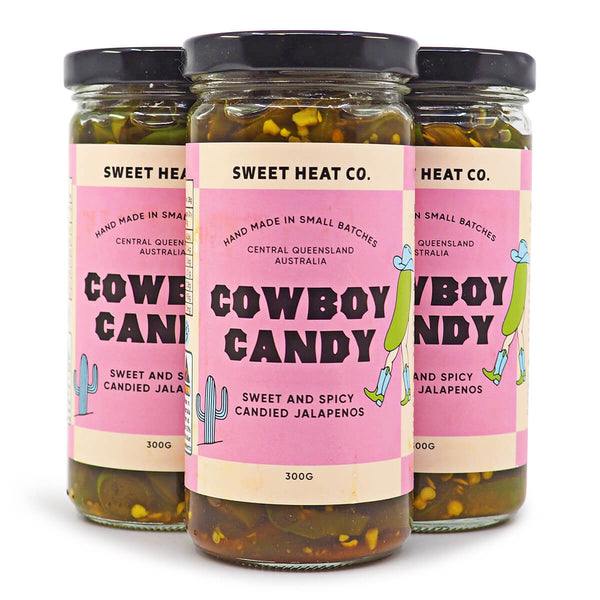 Sweet Heat Co. Cowboy Candy 300g ChilliBOM Hot Sauce Store Hot Sauce Club Australia Chilli Sauce Subscription Club Gifts SHU Scoville group