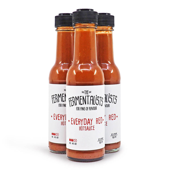  The Fermentalists Everyday Red Hot Sauce 150ml ChilliBOM Hot Sauce Store Hot Sauce Club Australia Chilli Sauce Subscription Club Gifts SHU Scoville group