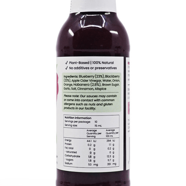 The Tasty Stuff Habanero Berry Hot Sauce 150ml ChilliBOM Hot Sauce Store Hot Sauce Club Australia Chilli Sauce Subscription Club Gifts SHU Scoville nutrition