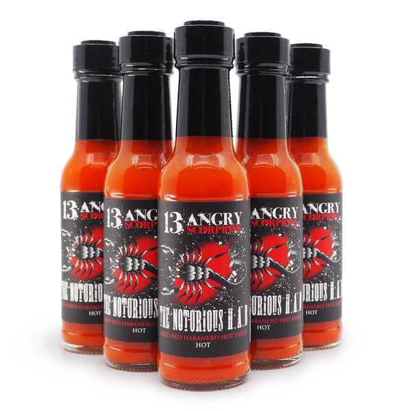 13 Angry Scorpions Notorious HAB Aged Habanero Hot Sauce ChilliBOM Hot Sauce Store Hot Sauce Club Australia Chilli Subscription Club Gifts SHU Scoville group2