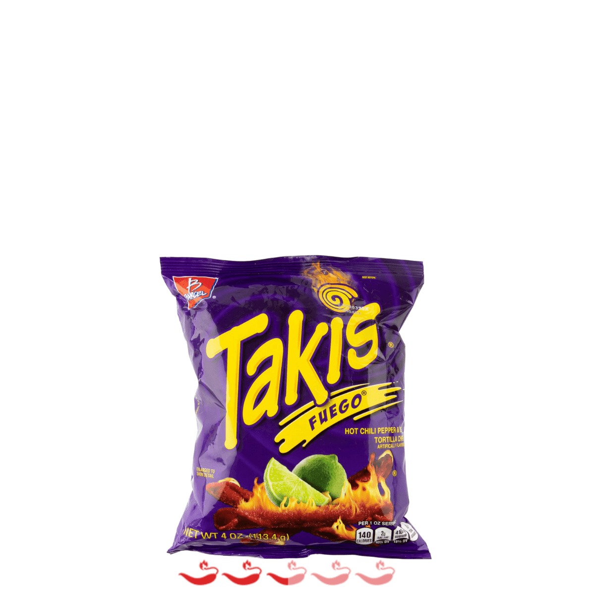 Barcel Takis Fuego Hot Chili Pepper & Lime Tortillas