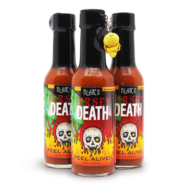 Blair's Jersey Death 2.0 ChilliBOM Hot Sauce Store Hot Sauce Club Australia Chilli Subscription Club Gifts SHU Scoville limited edition group