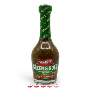 Bunsters Green & Gold Hot Sauce 236ml ChilliBOM Hot Sauce Store Hot Sauce Club Australia Chilli Sauce Subscription Club Gifts SHU Scoville