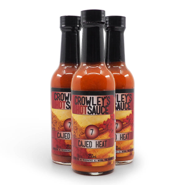 Crowleys Hot Sauce Cajed Heat 250ml ChilliBOM group Hot Sauce Club Australia Chilli Subscription Gifts SHU Scoville
