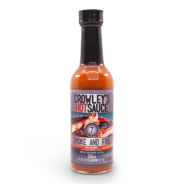 Crowley's Hot Sauce Smoke and Fire 250ml ChilliBOM Hot Sauce Club Australia Chilli Subscription Gifts SHU Scoville