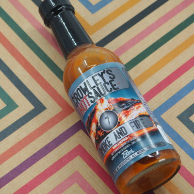 Crowley's Hot Sauce Smoke and Fire 250ml ChilliBOM Hot Sauce Club Australia Chilli Subscription Gifts SHU Scoville