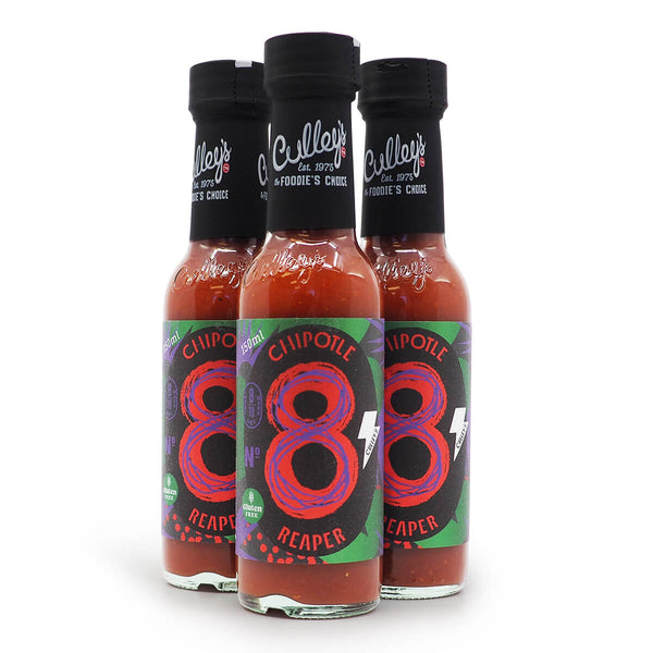 Culley's No 8 Chipotle Reaper 150ml ChilliBOM Hot Sauce Store Hot Sauce Club Australia Chilli Sauce Subscription Club Gifts SHU Scoville group2