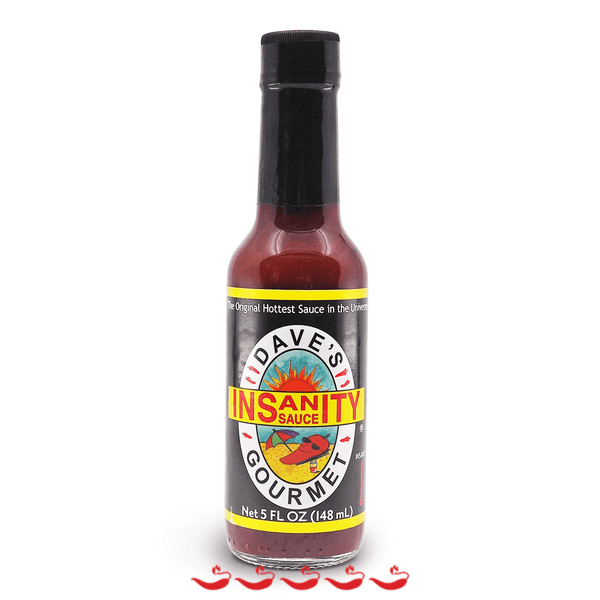 Dave's Gourmet Insanity Hot Sauce 148ml ChilliBOM Hot Sauce Store Hot Sauce Club Australia Chilli Subscription Club Gifts SHU Scoville