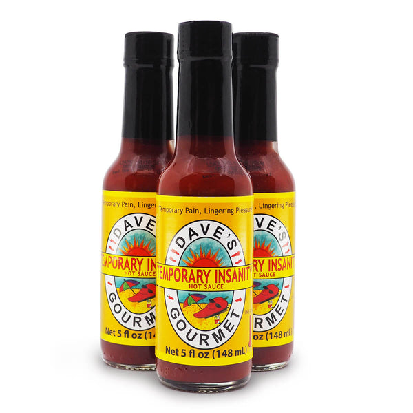 Dave's Gourmet Temporary Insanity Hot Sauce 148ml ChilliBOM Hot Sauce Store Hot Sauce Club Australia Chilli Subscription Club Gifts SHU Scoville group