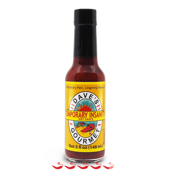 Dave's Gourmet Temporary Insanity Hot Sauce 148ml ChilliBOM Hot Sauce Store Hot Sauce Club Australia Chilli Subscription Club Gifts SHU Scoville