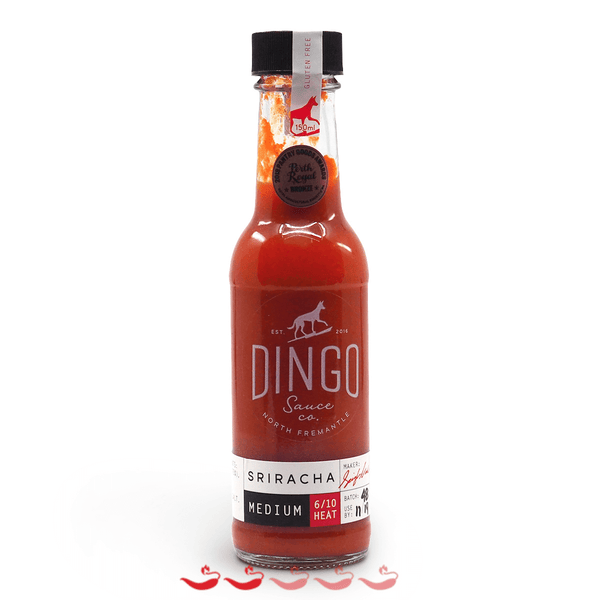 Dingo Sauce Co Sriracha Medium 150ml ChilliBOM Hot Sauce Club Australia Chilli Subscription Gifts SHU Scoville
