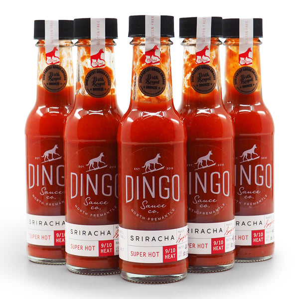 Dingo Sauce Co. Sriracha Super Hot 150ml ChilliBOM Hot Sauce Store Hot Sauce Club Australia Chilli Sauce Subscription Club Gifts SHU Scoville group2