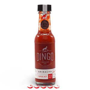 Dingo Sauce Co. Sriracha Super Hot 150ml ChilliBOM Hot Sauce Store Hot Sauce Club Australia Chilli Sauce Subscription Club Gifts SHU Scoville