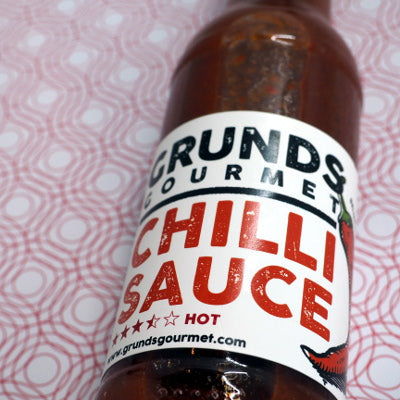 Grunds Gourmet Chilli Sauce 150ml ChilliBOM stylised Hot Sauce Club Australia Chilli Subscription Gifts