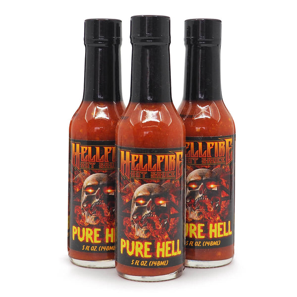 Hellfire Hot Sauce Pure Hell 148ml ChilliBOM Hot Sauce  Store Hot Sauce Club Australia Chilli Subscription Club Gifts SHU Scoville group