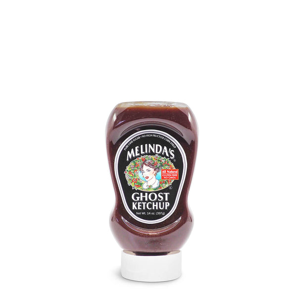 Melinda's Ghost Ketchup 397g ChilliBOM Hot Sauce Club Australia Chilli Subscription Gifts SHU Scoville squeeze