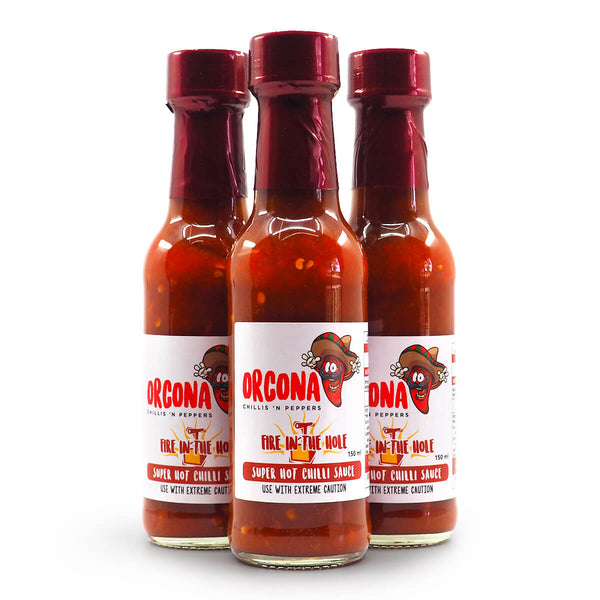 Orcona Fire in the Hole Hot Sauce 150ml group ChilliBOM Hot Sauce Club Australia Chilli Subscription Gifts SHU Scoville