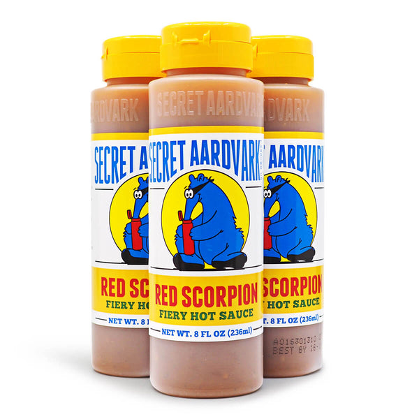Secret Aardvark Red Scorpion Fiery Hot Sauce 236ml ChilliBOM Hot Sauce Store Hot Sauce Club Australia Chilli Sauce Subscription Club Gifts SHU Scoville group