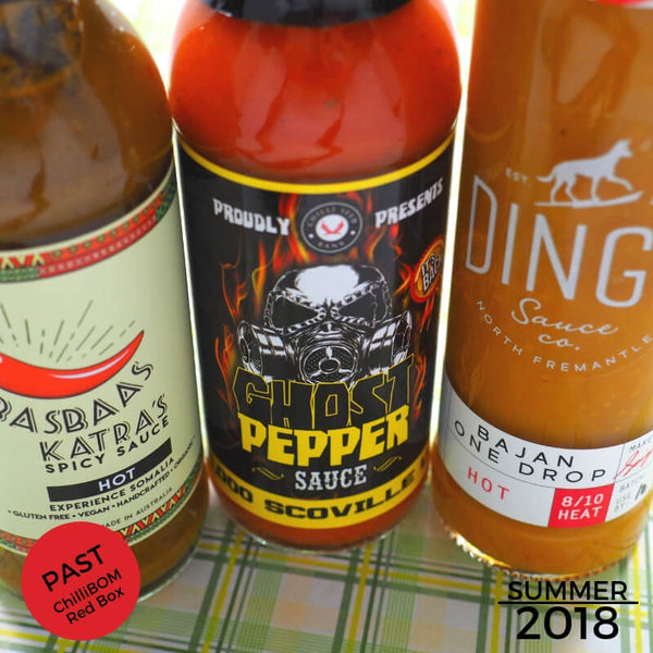 Spring 2018 ChilliBOM Red Box Subscription Hot Sauce Australia Scoville scale chillibomb