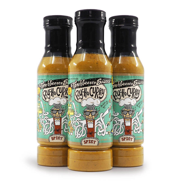 Torchbearer Sauces Psycho Curry 340g ChilliBOM Hot Sauce  Store Hot Sauce Club Australia Chilli Subscription Club Gifts SHU Scoville group