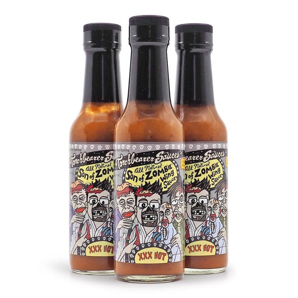 Torchbearer Son of Zombie Hot Sauce 142g ChilliBOM Hot Sauce Store Hot Sauce Club Australia Chilli Subscription Club Gifts SHU Scoville hot ones group
