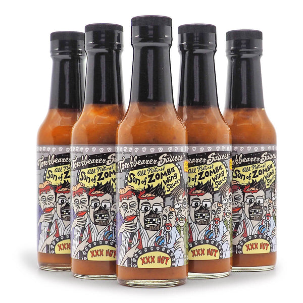 Torchbearer Son of Zombie Hot Sauce 142g ChilliBOM Hot Sauce Store Hot Sauce Club Australia Chilli Subscription Club Gifts SHU Scoville hot ones group2