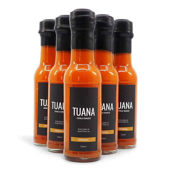 Tuana Original Chilli Sauce 150ml ChilliBOM Hot Sauce Store Hot Sauce Club Australia Chilli Sauce Subscription Club Gifts SHU Scoville group2