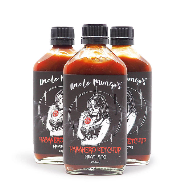 Uncle Mungo's Habanero Ketchup 200ml ChilliBOM Hot Sauce Store Hot Sauce Club Australia Chilli Sauce Subscription Club Gifts SHU Scoville group