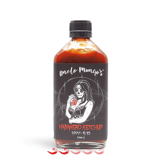 Uncle Mungo's Habanero Ketchup 200ml ChilliBOM Hot Sauce Store Hot Sauce Club Australia Chilli Sauce Subscription Club Gifts SHU Scoville